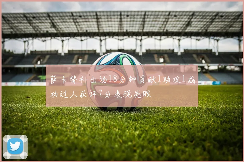 萨卡替补出场18分钟贡献1助攻1成功过人获评7分表现亮眼